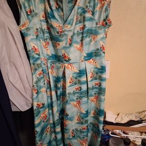 Tropical Print Dress